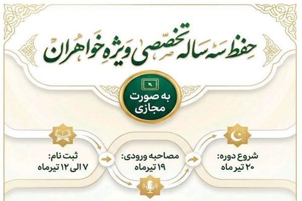 ثبت‌نام دوره تخصصی سه‌ساله حفظ قرآن ویژه بانوان آغاز شد