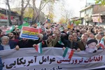 خروش مردم ساری در محکومیت گروه‌های اغتشاشگر و تروریست‌