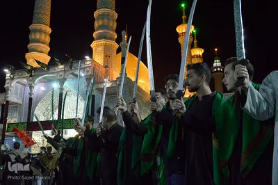 آیین سنتی عزاداری «مشق شمشیر» / قم