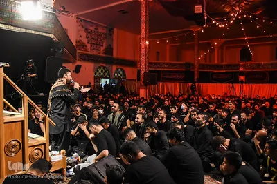 آیین عزاداری شب ششم محرم مسجد امام حسین(ع) سمنان