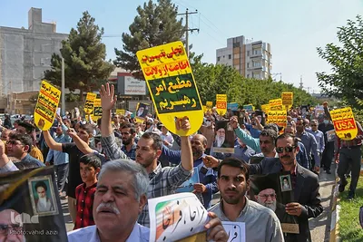 راهپیمایی نمازگزاران نماز جمعه بجنورد در اعتراض به حوادث اخیر‎‎