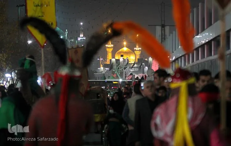 مراسم عزاداری اربعین حسینی در حرم رضوی برگزار شد + عکس