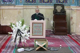 مراسم ترحیم مرحوم یعقوب منصوری پدر کریم منصوری قاری ممتاز و بین المللی کشور