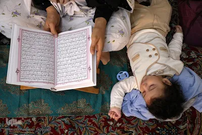 آیین معنوی جزء خوانی قرآن کریم در آستان مقدس امامزاده حسن(ع) کرج
