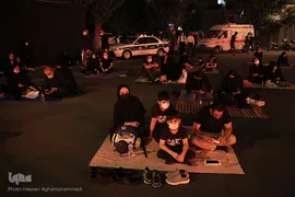 مراسم عزاداری شب پنجم محرم در میدان فلسطین