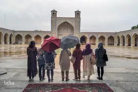 باران بهاری در مسجد تاریخی وکیل شیراز‎‎