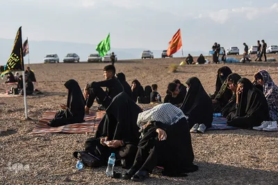 عزاداری تاسوعای حسینی در کویر «خوریان» سمنان