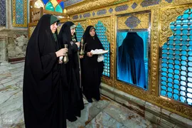 غبارروبی حرم مطهر امامزاده طاهر(ع)