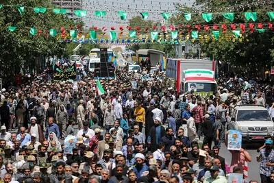 تشییع پیکر شهدای مرزبان در مشهد
