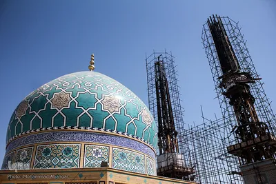 پیشرفت ساخت‌وساز در آستان علی‌بن مهزیار اهوازی 