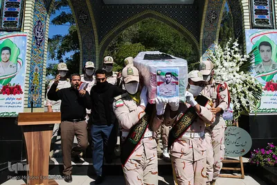 تشییع پیکر شهید مرزبانی «سعید رحمانی» در مشهد