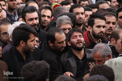 تشییع پیکر جنازه جانباختان حادثه قطار تبریز