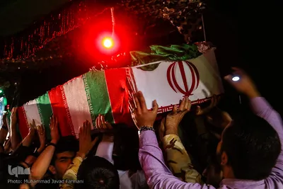 وداع با پیکر شهید مدافع حرم حیدر جلیلوند