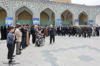 تشییع پیکر استاد وحید مجتهدزاده در حرم مطهر رضوی