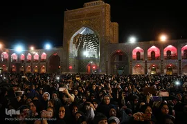 شام غریبان امام حسین(ع) در حرم رضوی