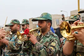 تشییع شهید گمنام در شرکت ملی حفاری