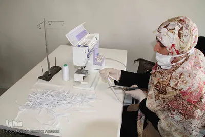 تولید ماسک با همت بانوان جهادی اهر