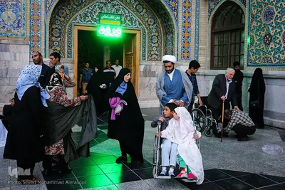 چراغانی حرم مطهر رضوی در شامگاه عید غدیر