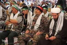 مراسم حماسه حضور بسیجیان در حرم شاهچراغ(ع)