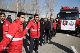مراسم تشییع ۱۶آتش نشان شهید حادثه  پلاسکو