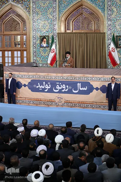 سخنرانی رهبر انقلاب در اجتماع عظیم زائران و مجاوران حرم مطهر رضوی(ع)