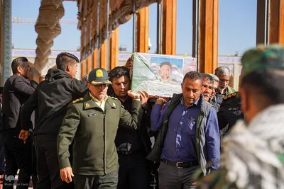 تشییع پیکر مطهر سرهنگ شهید احسان بخشنده در شیراز