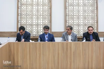 دیدار حجت‌الاسلام والمسلمین محمد‌مهدی ایمانی‌پور، رئیس سازمان فرهنگ و ارتباطات اسلامی با عبدالرحمن بن حمد بن جاسم بن حمد آل ثانی، وزیر فرهنگ قطر