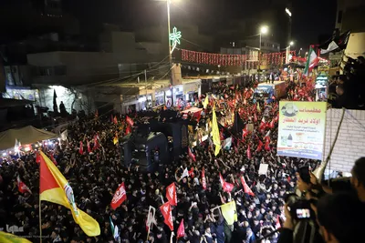 تشییع پیکر مطهر رهبر شهید در کربلا