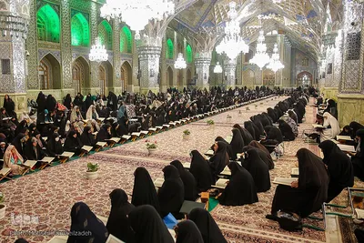  جزء خوانی قرآن کریم در حرم امام رضا(ع)
