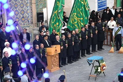 اهتزاز پرچم گنبد منور حضرت عبدالعظیم (ع)