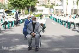 حبیب مهکام در اختتامیه محافل انس با قرآن ماه مبارک رمضان سازمان عقیدتی سیاسی فرماندهی انتظامی تهران بزرگ