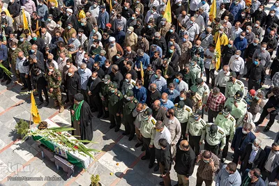 تشییع پیکر مطهر شهید «سیداحمد قریشی» از فرماندهان یگان «فاطمیون» مدافع حرم در کرج