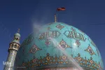 آیین شست و شوی گنبد مسجد جمکران