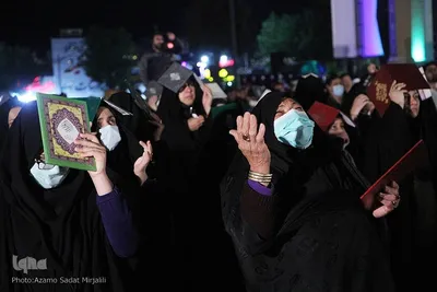  مراسم احیای شب نوزدهم ماه مبارک رمضان در آستان مطهر امامزاده سید جعفر محمد(ع) یزد 