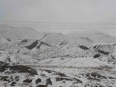 بارش برف در محورهای مواصلاتی شهرستان اهر