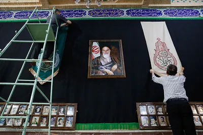 سیاهپوش شدن شهر قزوین
