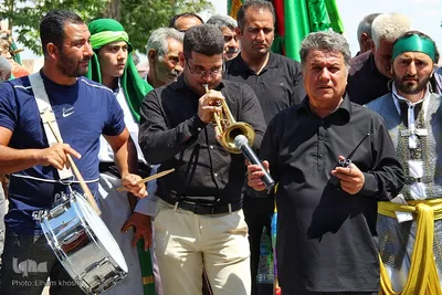 حرکت نمادین کاروان امام حسین (ع) در زنجان