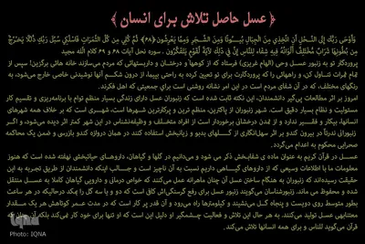 عسل حاصل تلاش برای انسان