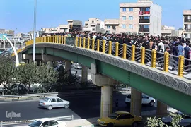 تشییع پیکر شهید مدافع حرم سجاد زبرجدی در محله خانی ابادنو