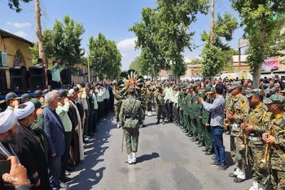 مراسم وداع با شهید امیرحسین باقرلو‎ در خوی