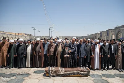 تشییع استاد محمدحسین حشمت‌پور در حرم رضوی