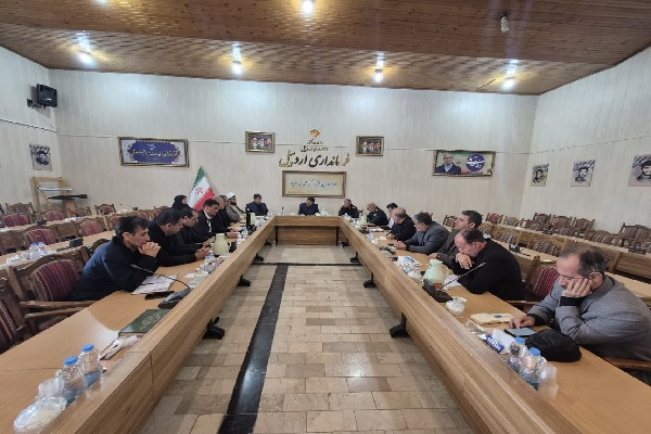 نشست هماهنگی ستاد برگزاری مراسم اعزام کاروان‌های اردبیل به مراسم تشییع پیکر رهبر شهید امت