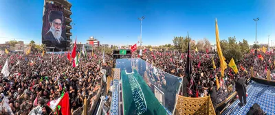 تشییع پیکر مطهر رهبر شهید در نجف اشرف