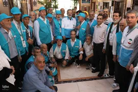دیدار صمیمی سرپرست حجاج ایرانی با زائران کشورمان درمدینه منوره