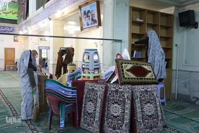 غبارروبی و عطرافشانی مسجد جامع سعدی شیراز‎‎