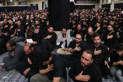 مراسم عزاداری شب تاسوعا در حسینیه امام خمینی(ره)