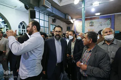 مراسم وداع با پیکر حجت الاسلام و المسلمین سید محمود دعایی در حسینیه جماران