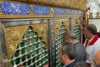 حضور وزیر کشور در امامزاده طبس