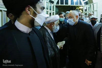 مراسم وداع با پیکر حجت الاسلام و المسلمین سید محمود دعایی در حسینیه جماران