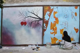 جشنواره نقاشی دیواری «آوای پاییز» در شیراز